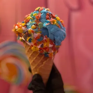 Cool kids waffle cone