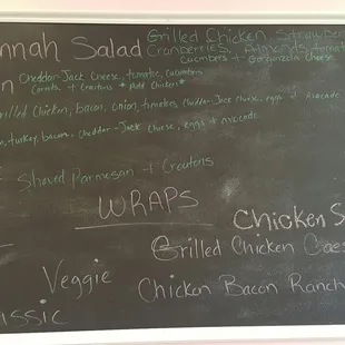 They have a simple but good lunch menu! Can't go wrong with a salad or a wrap!