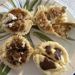 We decided to buy the cupcake size cheesecakes, so we could try more flavors. Each one was delicious.   Make your own flight!