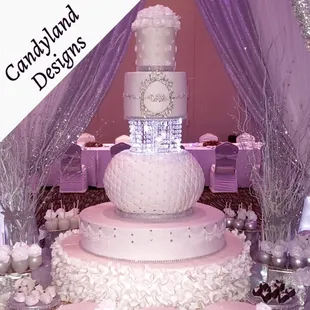 a wedding cake on a table