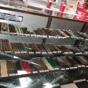 a display of chocolates
