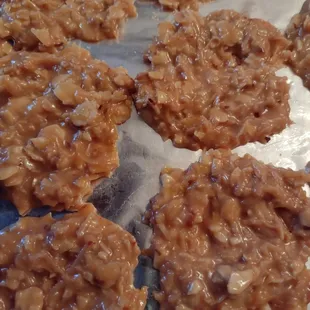 a close up of a cookie