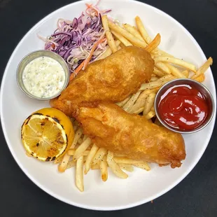 seafood, fish, food, fish and chips