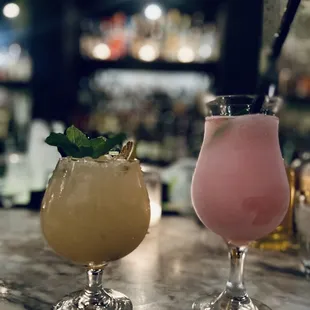 Mai tai (left)  Frozen Paloma (right)