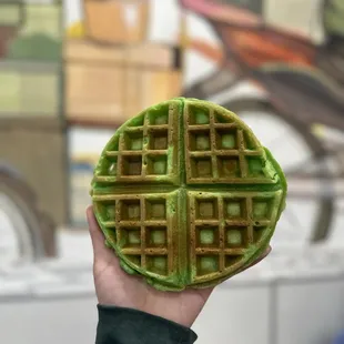 Pandan waffle