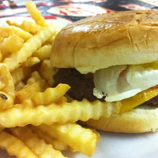Nothing makes a burger great like crinkle cut fries!