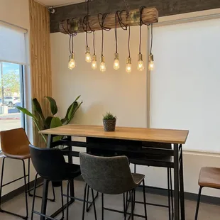 Inside seating area