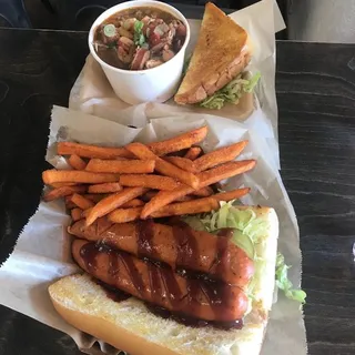 Andouille Hot Link Sausage Po Boy