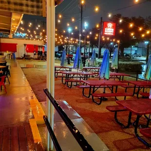 Huge patio offers sun, or shade options (daytime)