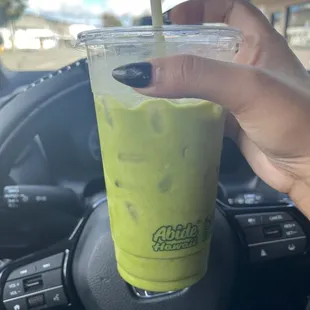 Large Matcha Latte with Oat Milk