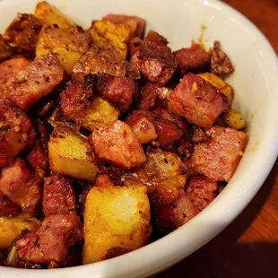 Side of house made corned beef hash. Delicious!