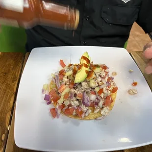 Tostada de Camarón