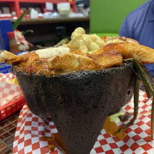 a bowl of food