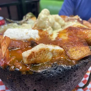 a bowl of food