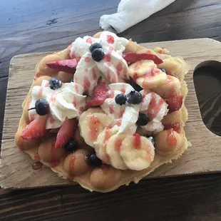 Bubble waffle for Fourth of July - Delicious!