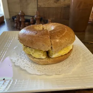 Bagel, Bacon, Egg and Cheese on wheat