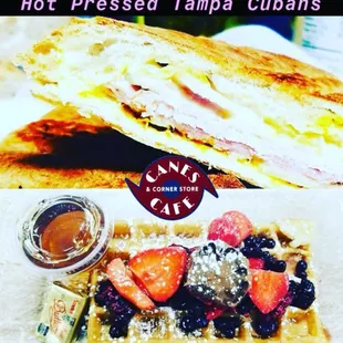 Pressed Cuban and Belgium Waffles