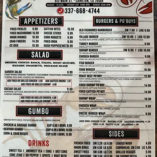 Menu front