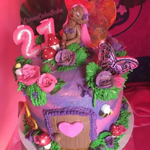 21st Birthday Fairy Theme Cake