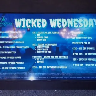 Deals offered every weekday.