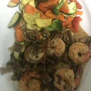 Low Carb sautéed shrimp and mushrooms