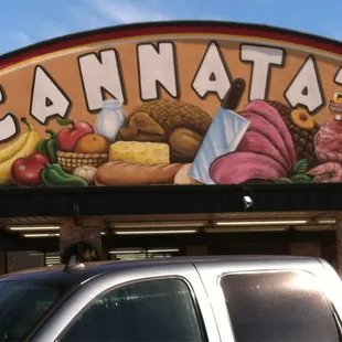 a truck parked in front