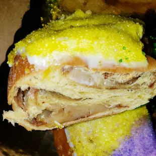 Gooey Butter Snickerdoodle King Cake Slice