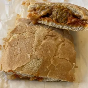 The lusciousness of the Meatball Po-Boy!