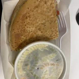 $5 lunch deal - 1/4 Muffuletta Sandwich and pasta salad