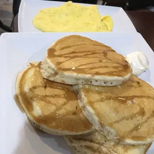 Short Stack Pancakes(x2)  with scrambled eggs