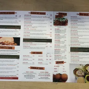 menu, sushi and sashimi