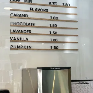 Oct 24 menu