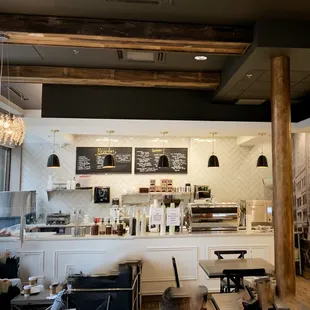 the interior of a coffee shop