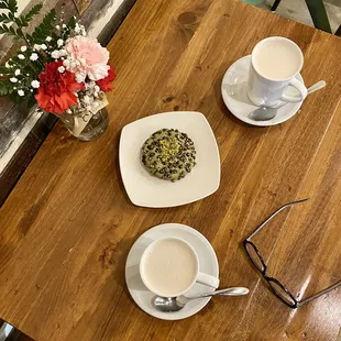 Chai Lattes with oat milk