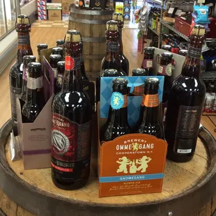 a variety of bottles