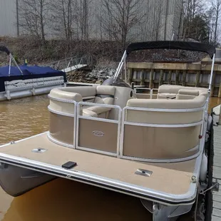 Cannon Water Adventures Harris pontoon boat.