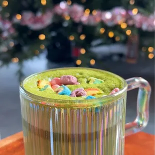 matcha lucky charms latte