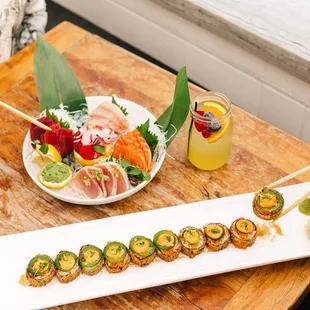 sushi, food, sashimi, sushi and sashimi