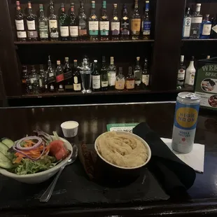 Shepherds pie, salad, brown bread