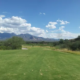 Back nine you get great views of mountain range