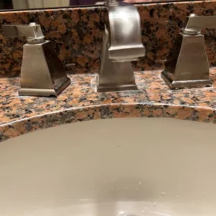 Bathroom sink faucet handles