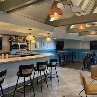 the bar area of a restaurant