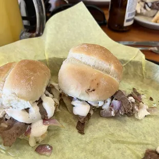 Prime rib sliders