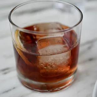 Old fashioned but made with apple brandy