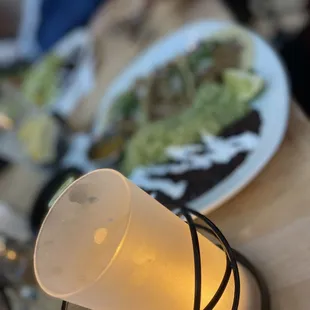 Tacos  with cilantro rice and black beans