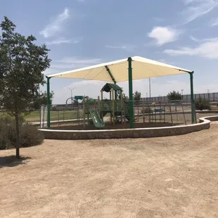 Canopy over playground.
