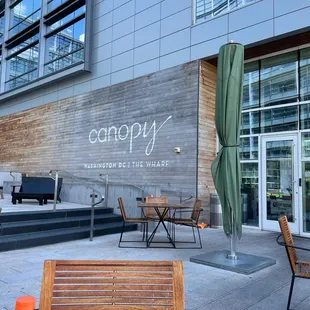 outdoor seating area