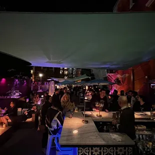 Outside bar seating Over all great place with a beautiful atmosphere.