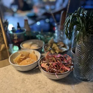 a variety of dishes