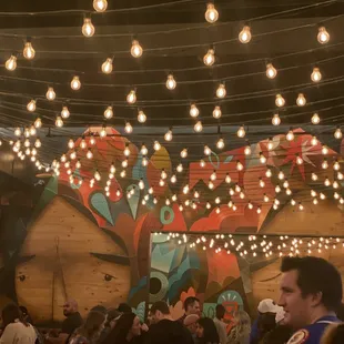 a large group of people at a party